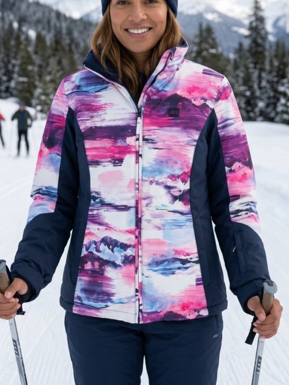 Mountain Warehouse Dawn ll Printed Watercolor Outdoor Ski Jacket Coat Sz 4